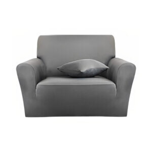 SOGA 1-Seater Grey Sofa Cover Couch Protector High Stretch Lounge Slipcover Home Decor