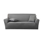 1-SOGA 3-Seater Grey Sofa Cover Couch Protector High Stretch Lounge Slipcover Home Decor