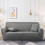 4-SOGA 3-Seater Grey Sofa Cover Couch Protector High Stretch Lounge Slipcover Home Decor