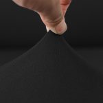 7-SOGA 4-Seater Black Sofa Cover Couch Protector High Stretch Lounge Slipcover Home Decor