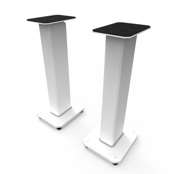 Kanto SX26W 26" Tall Fillable Speaker Stands with Isolation Feet - Pair, White