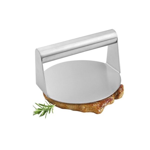 1-SOGA Stainless Steel Burger Press Heavy-Duty Round Bacon Grill Smasher Flat Bottom Patty Maker