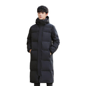 abbee Black 3XL Winter Hooded Overcoat Long Jacket Stylish Lightweight Quilted Warm Puffer Coat