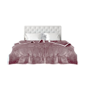 SOGA Light Purple Throw Blanket Warm Cozy Double Sided Thick Flannel Coverlet Fleece Bed Sofa Comforter