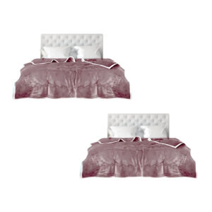 SOGA 2X Light Purple Throw Blanket Warm Cozy Double Sided Thick Flannel Coverlet Fleece Bed Sofa Comforter