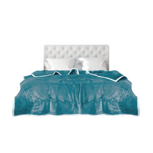 SOGA Lake Blue Throw Blanket Warm Cozy Double Sided Thick Flannel Coverlet Fleece Bed Sofa Comforter
