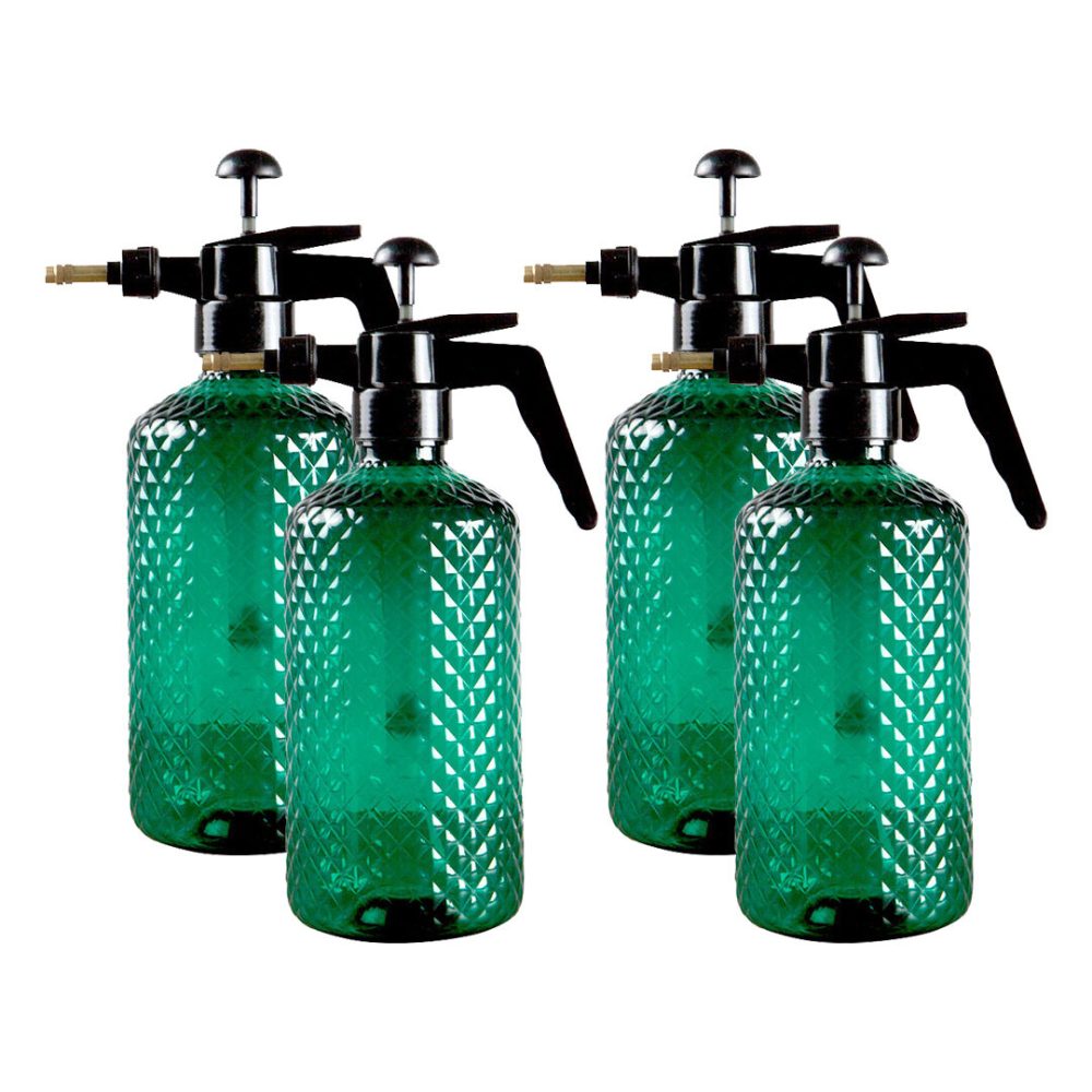 1-SOGA 4X 2 Liter Mist Water Spray Bottle Hand Held Pressure Adjustable Nozzle with Top Pump Indoor Outdoor Gardening