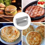 4-SOGA 2X Stainless Steel Burger Press Heavy-Duty Round Bacon Grill Smasher Flat Bottom Patty Maker