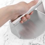 5-SOGA 2X Stainless Steel Burger Press Heavy-Duty Round Bacon Grill Smasher Flat Bottom Patty Maker