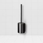1-SOGA 27cm Wall-Mounted Toilet Brush with Holder Bathroom Cleaning Scrub Black