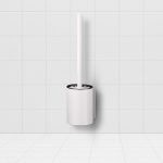 1-SOGA 27cm Wall-Mounted Toilet Brush with Holder Bathroom Cleaning Scrub White