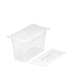 1-SOGA 200mm Clear Gastronorm GN Pan 1/3 Food Tray Storage with Lid