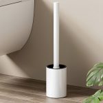 2-SOGA 27cm Wall-Mounted Toilet Brush with Holder Bathroom Cleaning Scrub White