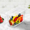 2-SOGA 200mm Clear Gastronorm GN Pan 1/3 Food Tray Storage with Lid