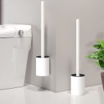 4-SOGA 2X 27cm Wall-Mounted Toilet Brush with Holder Bathroom Cleaning Scrub White