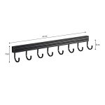 5-SOGA 41cm Wall Mounted Kitchen Utensil Storage Rack Space-Saving Spatula Organiser with Durable Hooks