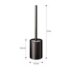 6-SOGA 2X 27cm Wall-Mounted Toilet Brush with Holder Bathroom Cleaning Scrub Black