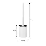 6-SOGA 2X 27cm Wall-Mounted Toilet Brush with Holder Bathroom Cleaning Scrub White
