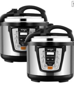 SOGA 2X Electric Stainless Steel Pressure Cooker 12L 1600W Multicooker 16