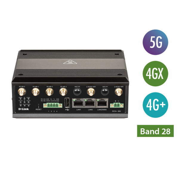 D-Link 5G NR M2M Dual SIM Industrial Gateway
