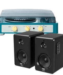 Gadhouse Brad MKII Record Player - Green + Bundled Majority D40 Bluetooth Speakers