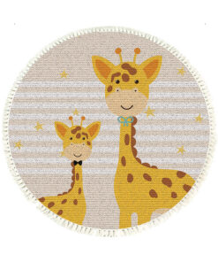 SOGA 120cm Cute Cartoon Animal Non-Slip Thick and Ultra-Soft Carpet Flannel Rug