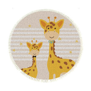 SOGA 120cm Cute Cartoon Animal Non-Slip Thick and Ultra-Soft Carpet Flannel Rug