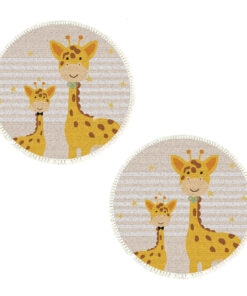 SOGA 2X 120cm Cute Cartoon Animal Non-Slip Thick and Ultra-Soft Carpet Flannel Rug