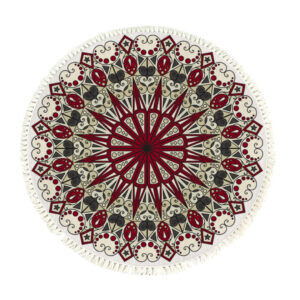 SOGA 120cm Mandala Modern Ethnic Tassel Print Anti-slip Doormat, Home Decor
