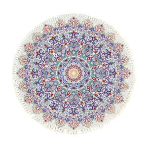 SOGA 120cm Mandala Round Area Thick Anti-slip Doormat, Home Decor