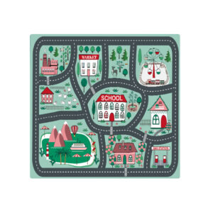 SOGA 120cm Kids Rug Street Map Play Mat, Educational Baby Theme Park Area Rugs