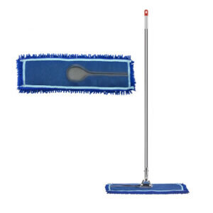 SOGA 100cm Blue Microfiber Flat Mop Floor Cleaning Pads Rotating Dust Remover