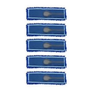 SOGA 5X 100x22 Blue Microfiber Flat Mop Floor Cleaning Pads Rotating Dust Remover