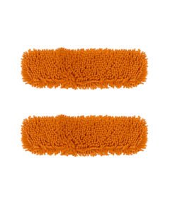 SOGA 2X 50x12 Orange Microfiber Flat Mop Floor Cleaning Pads Rotating Dust Remover