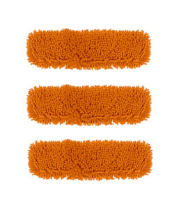 SOGA 3X 50x12 Orange Microfiber Flat Mop Floor Cleaning Pads Rotating Dust Remover