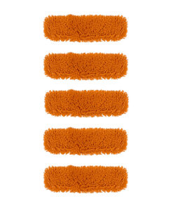 SOGA 5X 50x12 Orange Microfiber Flat Mop Floor Cleaning Pads Rotating Dust Remover