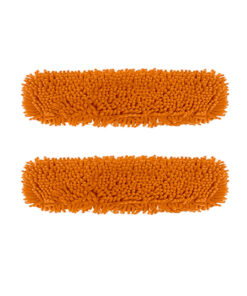 SOGA 2X 60x12 Orange Microfiber Flat Mop Floor Cleaning Pads Rotating Dust Remover