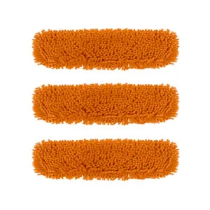 SOGA 3X 60x12 Orange Microfiber Flat Mop Floor Cleaning Pads Rotating Dust Remover