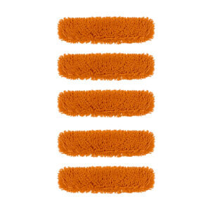 SOGA 5X 60x12 Orange Microfiber Flat Mop Floor Cleaning Pads Rotating Dust Remover