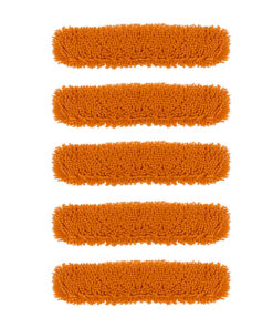SOGA 5X 80x12 Orange Microfiber Flat Mop Floor Cleaning Pads Rotating Dust Remover