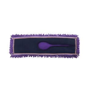 SOGA 90x22 Purple Microfiber Flat Mop Floor Cleaning Pads Rotating Dust Remover