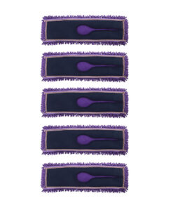 SOGA 5X 90x22 Purple Microfiber Flat Mop Floor Cleaning Pads Rotating Dust Remover