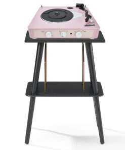 Gadhouse Brad MKII Record Player - Limited Edition Pink Pink + Entertainment Stand Bundle - Black