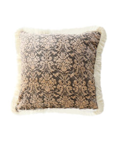 SOGA 45cm Wabi-sabi Floral Cover & Vintage Dark Floral Tassel Square Throw  Pillow