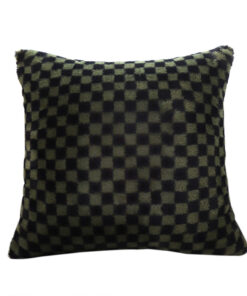 SOGA 45cm Urban Light Luxury Pillow Dark Night Green Checkered Square Throw Pillow