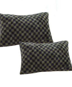 SOGA 2X 30cm Urban Light Luxury Dark Green Checkered Lumbar Throw Pillow