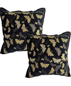 SOGA 2X 45cm Vintage Butterfly with Covers Case Decorative Decor Monarch Floral Throw Pillow