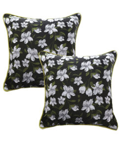SOGA 2X 45cm Subtle Foliage Green Pillow Subtle Orchid Blossom Square Throw Pillow