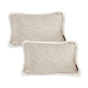 SOGA 2X 30cm Wabi-sabi Cushion Herringbone Lumbar Throw  Pillow