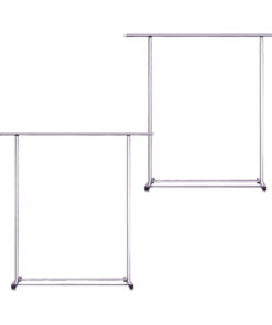 SOGA 2X 125cm Stainless Steel Floor-Standing Clothes Rack - Durable and Space-Saving Laundry Organizer